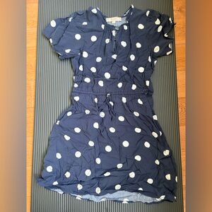 LOFT Navy Dress with White Dots